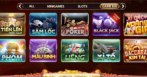 Danh mục game bài hấp dẫn hiện có tại cổng game SUNWIN